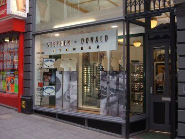 Stephen Donald Eyewear shop front