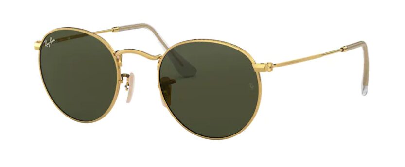 Ray-Ban RB 3447 001 Round Metal Sunglasses | Sunglasses Direct