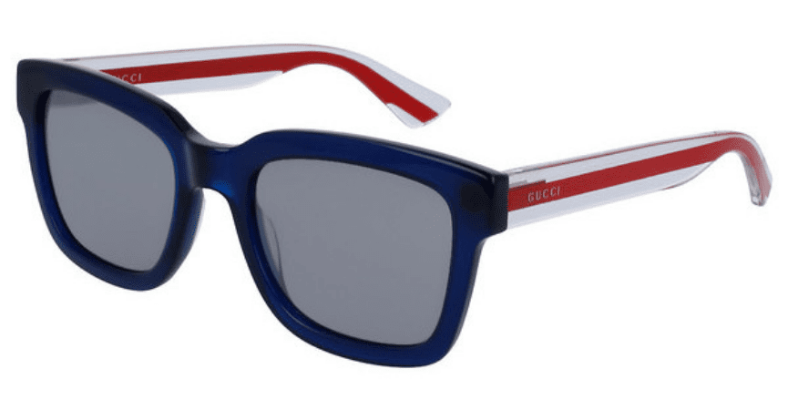blue and red gucci glasses